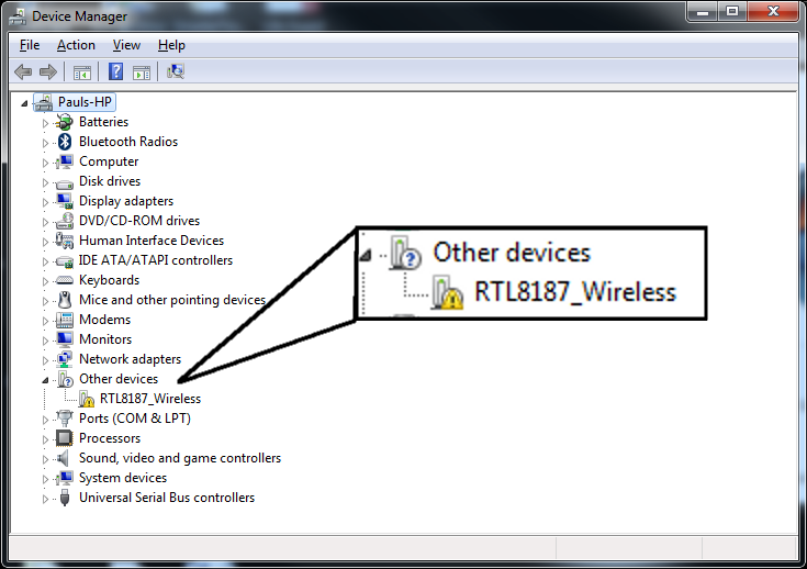 Device Manager Windows 7 Icon Problem
