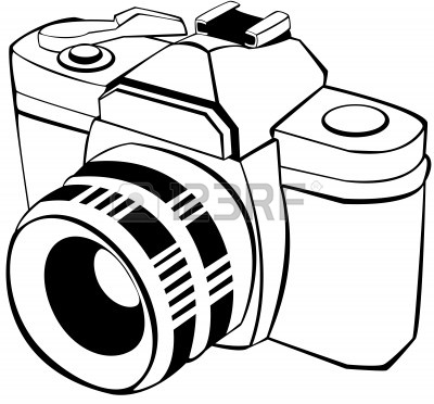 Digital Camera Clip Art Black and White