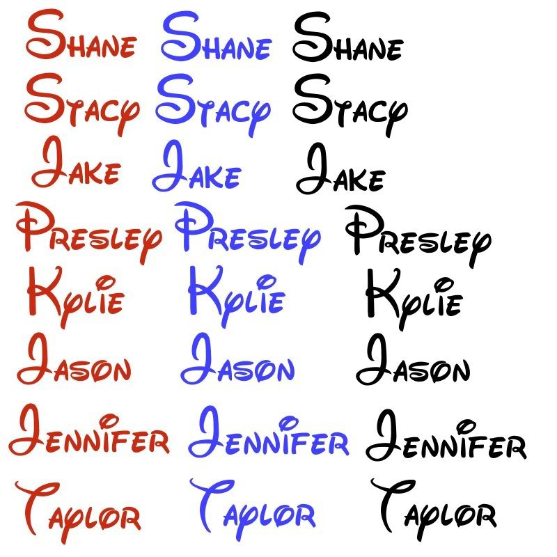 Disney Font Names Disney Font Names