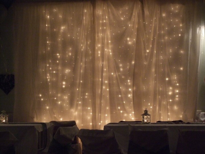 DIY Lighted Backdrop Curtain