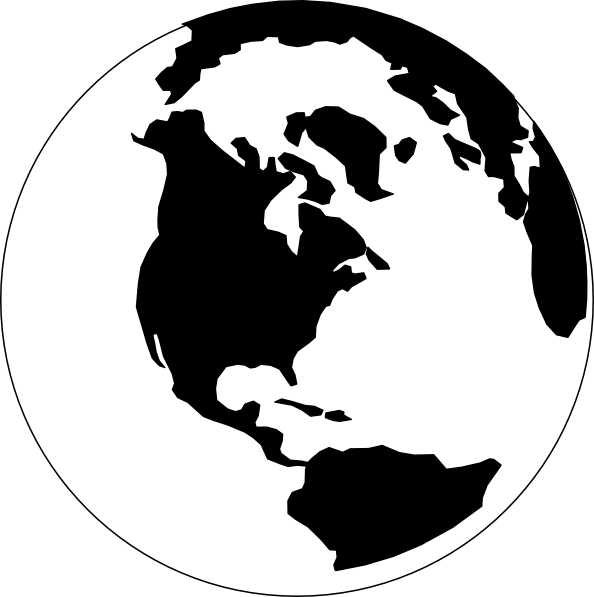 Earth Clip Art Black and White