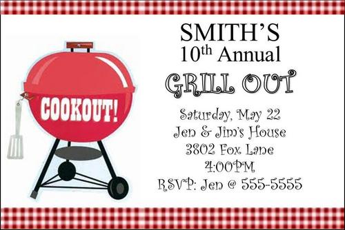 Family Cookout Invitations