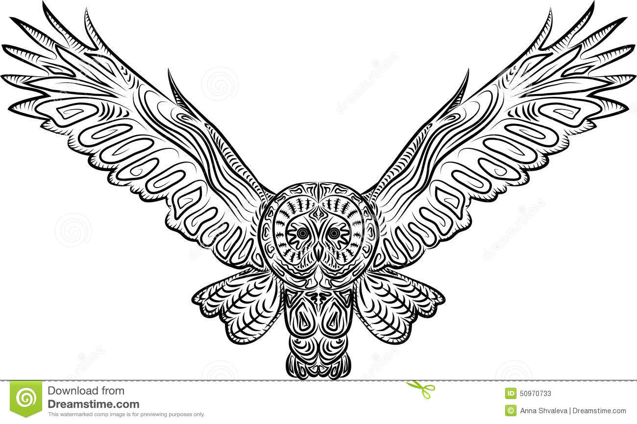 Flying Owl Vector