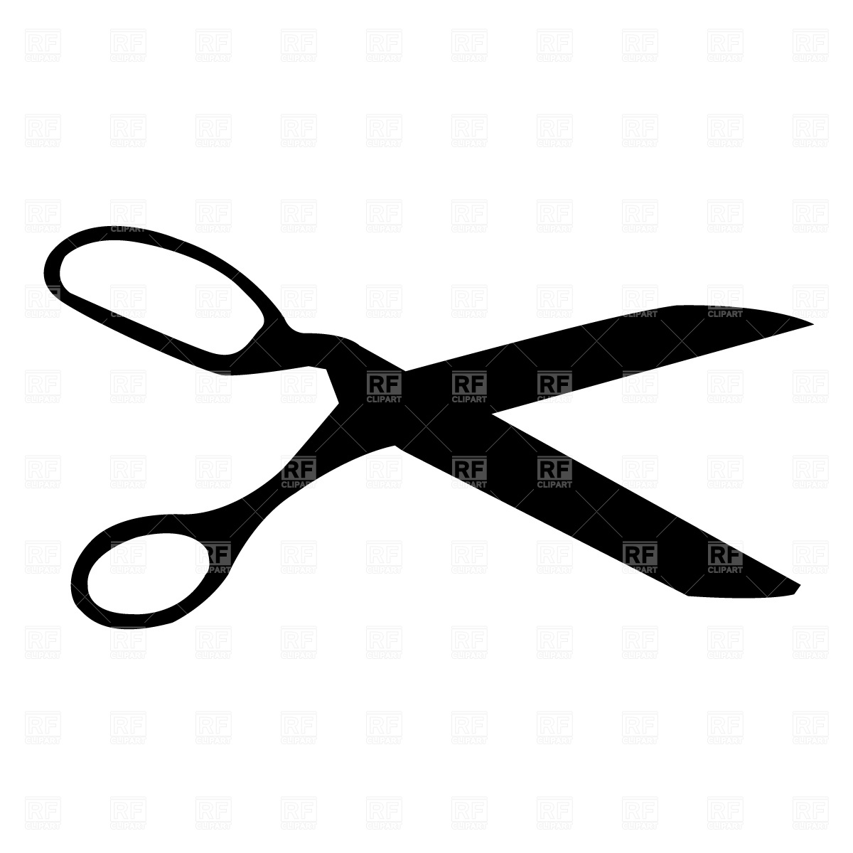 Free Clip Art Silhouette of a Scissors