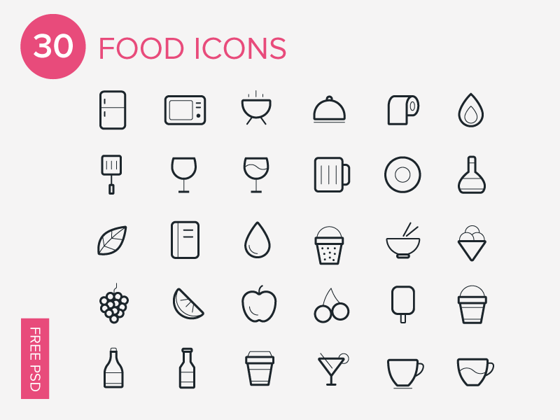 Free Food Vector Icon Set