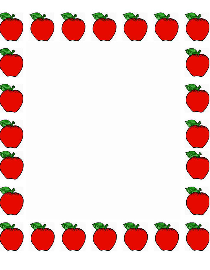 Free Printable Apple Borders