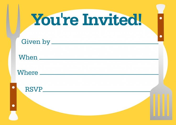 Free Printable BBQ Invitations Template