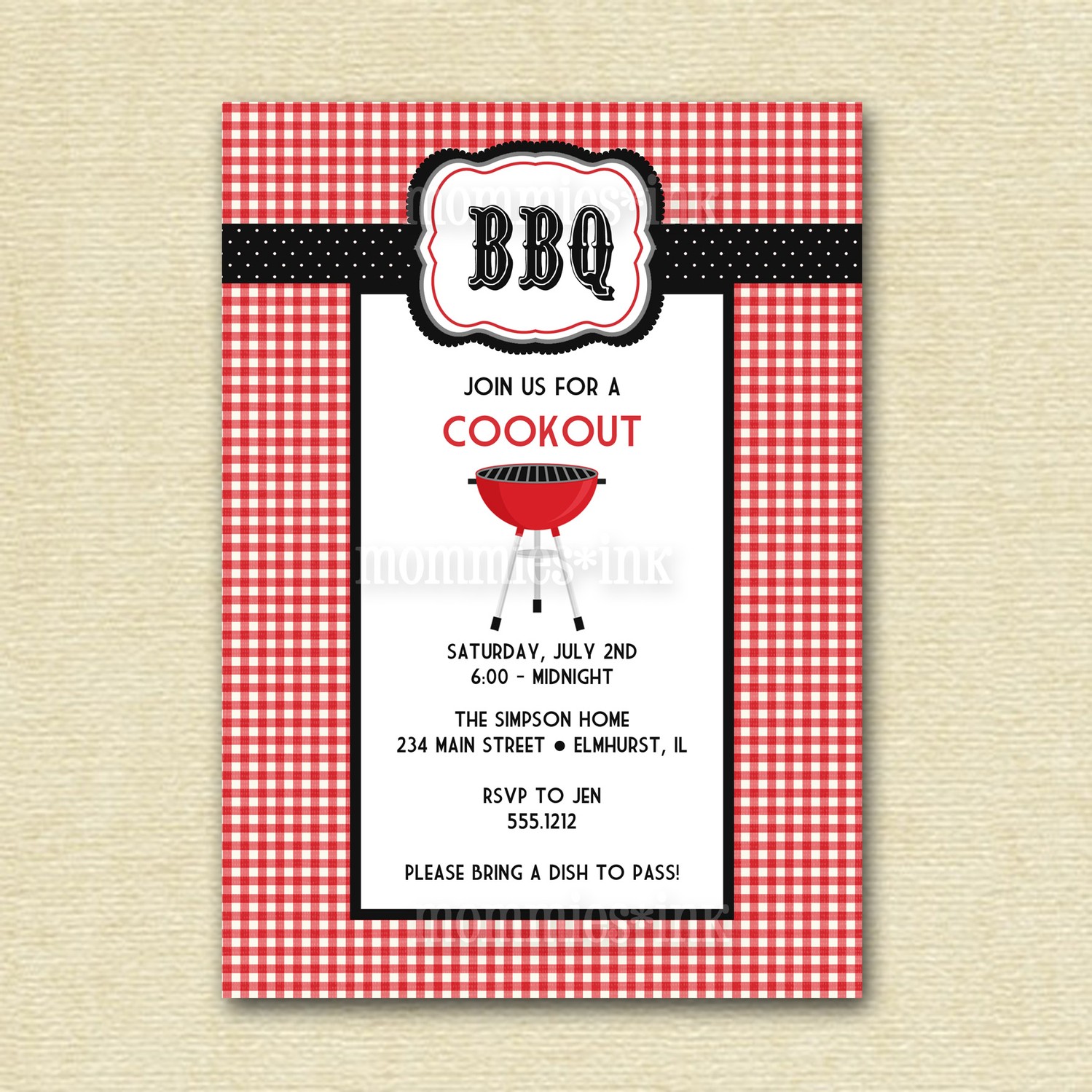 Free Printable Graduation Cookout Invitations