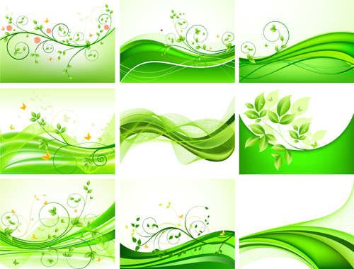 Free Vector Green Abstract Designs