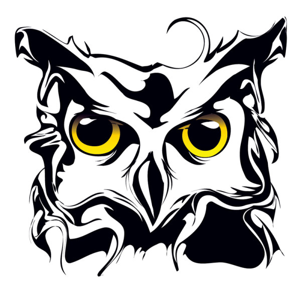 5 Owl Animal Patterns Vector Images