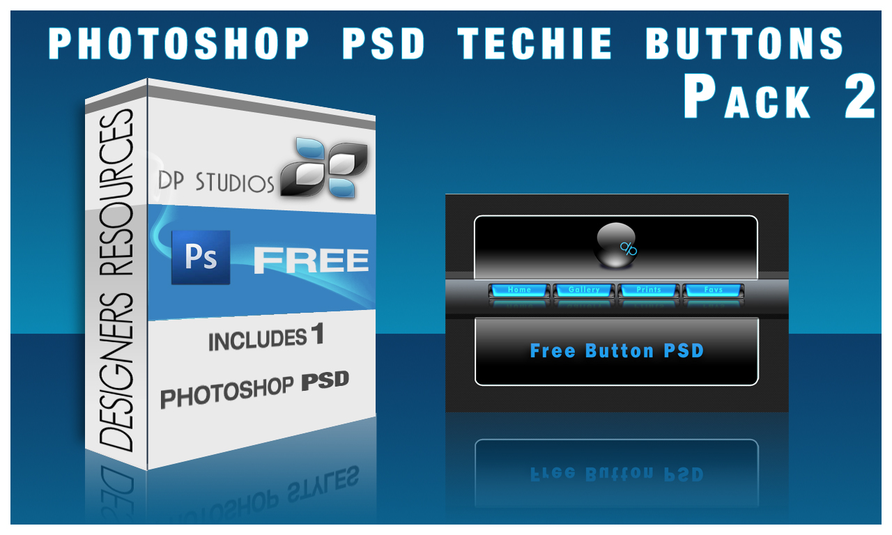 Glass Button PSD