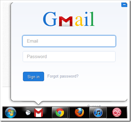 Gmail Desktop Icon in Windows 7