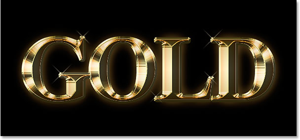 Gold Text Effect Photoshop Tutorial