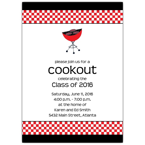 Graduation Cookout Invitations