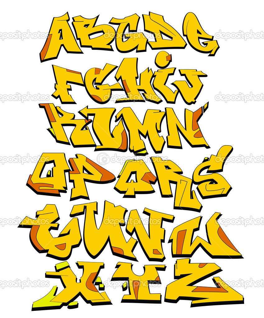 12 Graffiti Fonts Vector Art Images