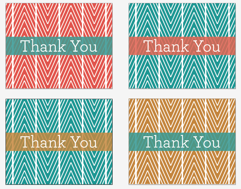 Graphic Design Thank You Cards