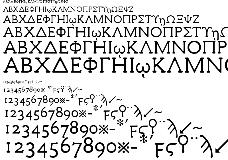 Greek Letter Font Free Download