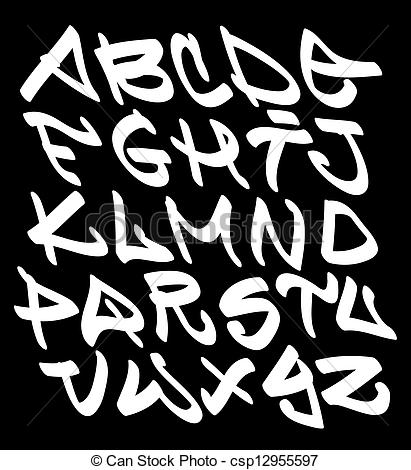 Hip Hop Graffiti Font Alphabet
