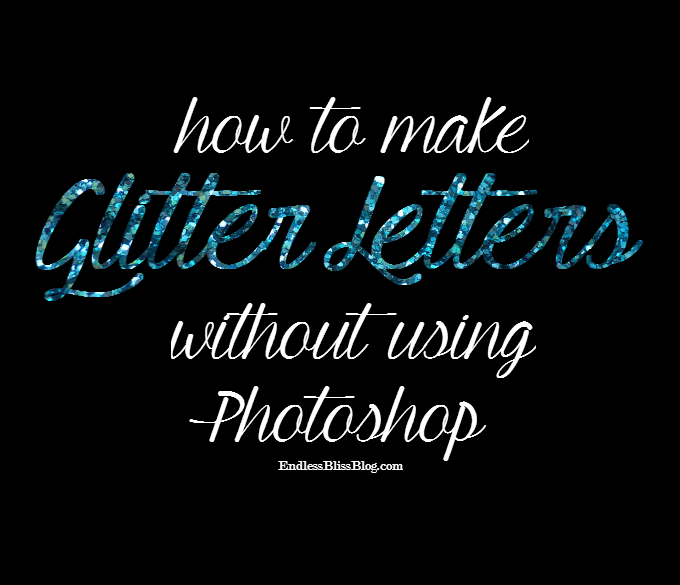 How to Make Glitter Letters in Photoshop