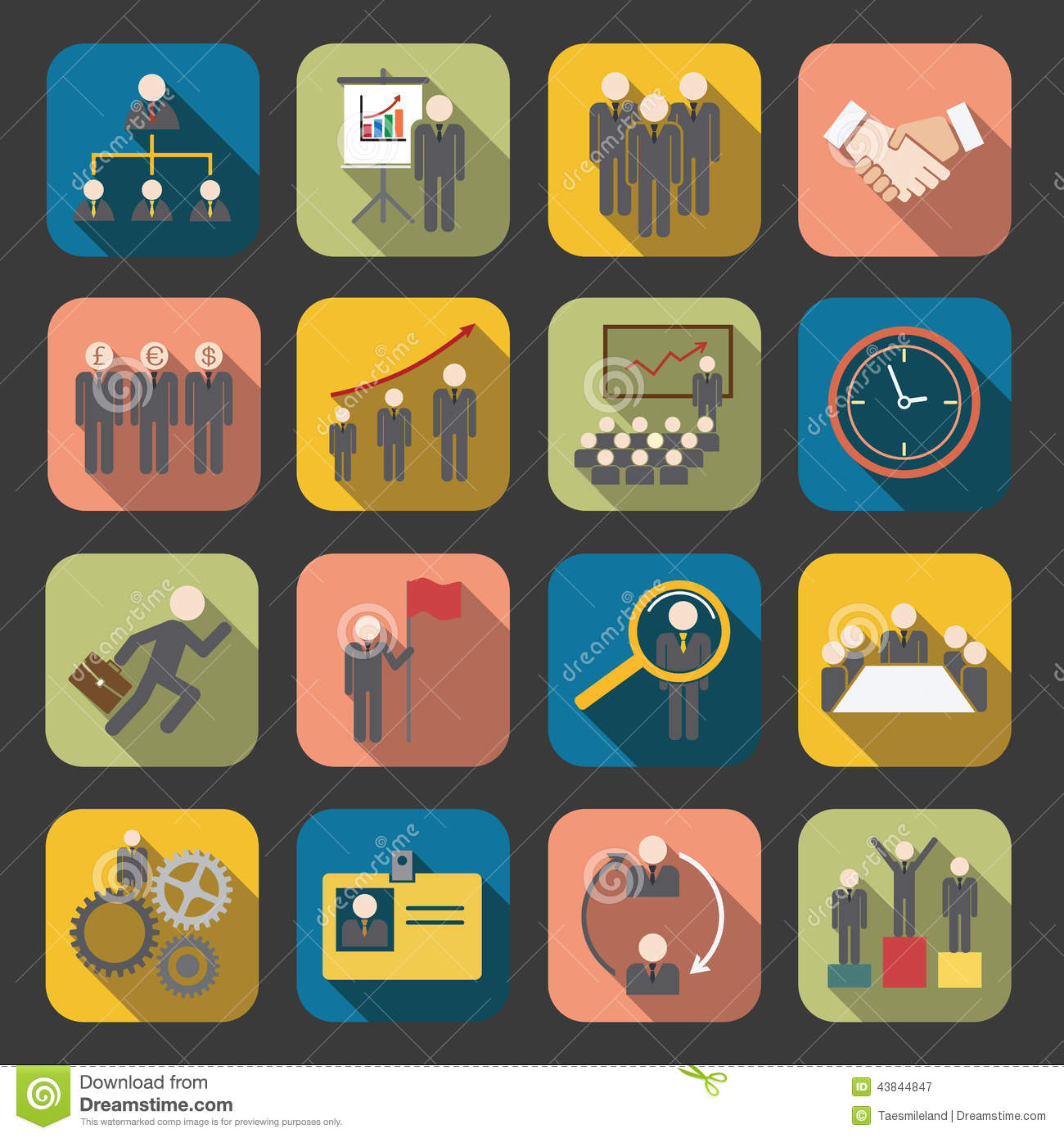 Human Resources Flat Icons