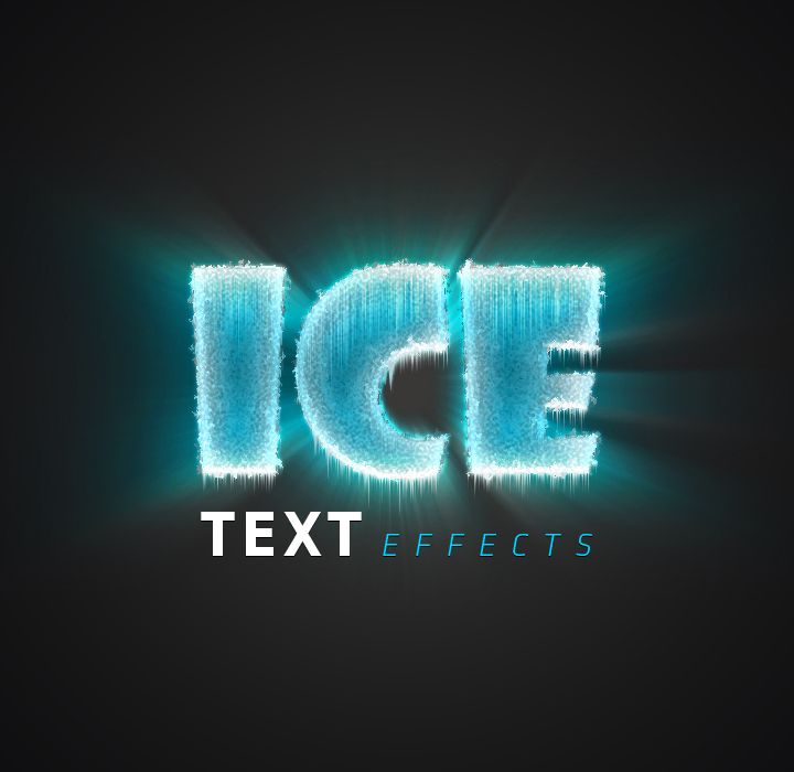 Ice Text Effect Photoshop