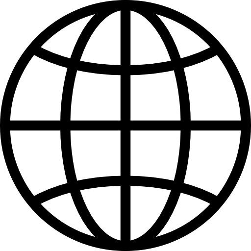 Internet Globe Icon Black
