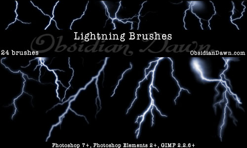 15 Lightning Photoshop Brushes Images