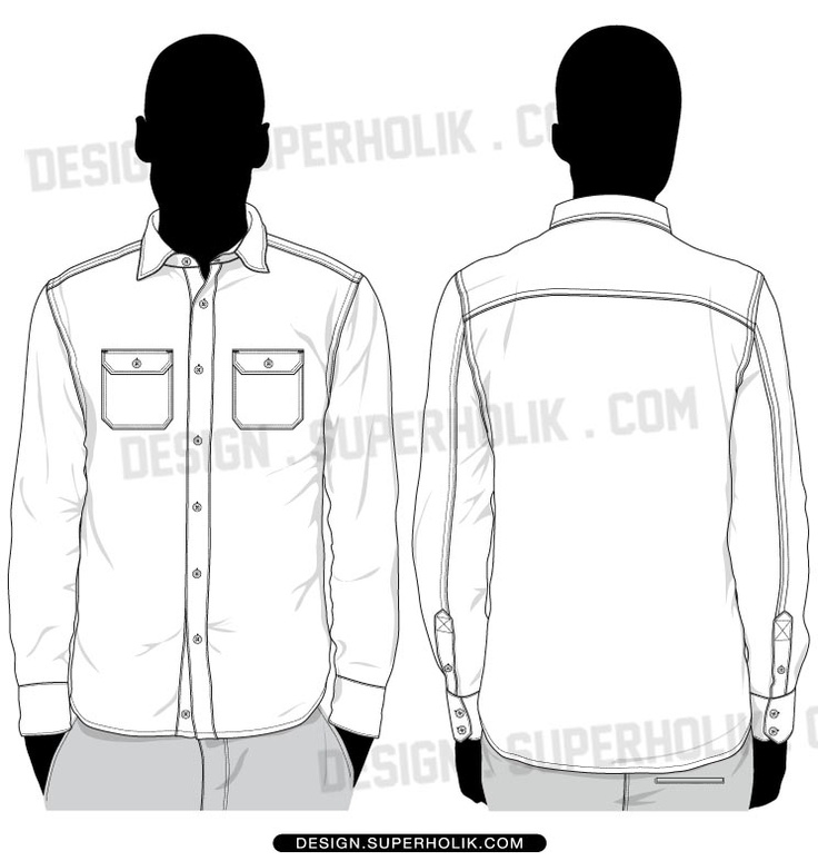 Long Sleeve Button Up Shirt Template