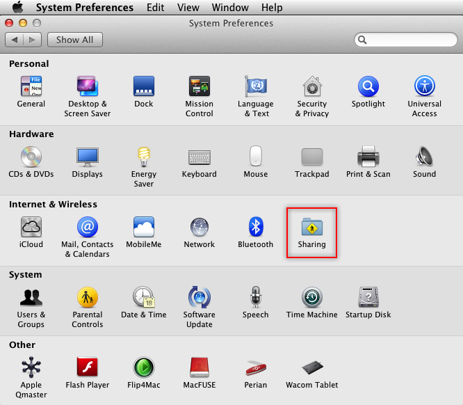 Mac OS System Preferences Icon