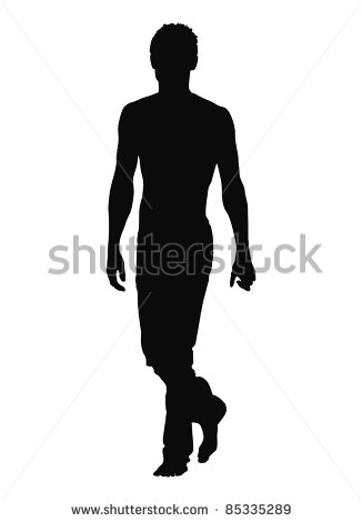 Man Walking Silhouette Vector