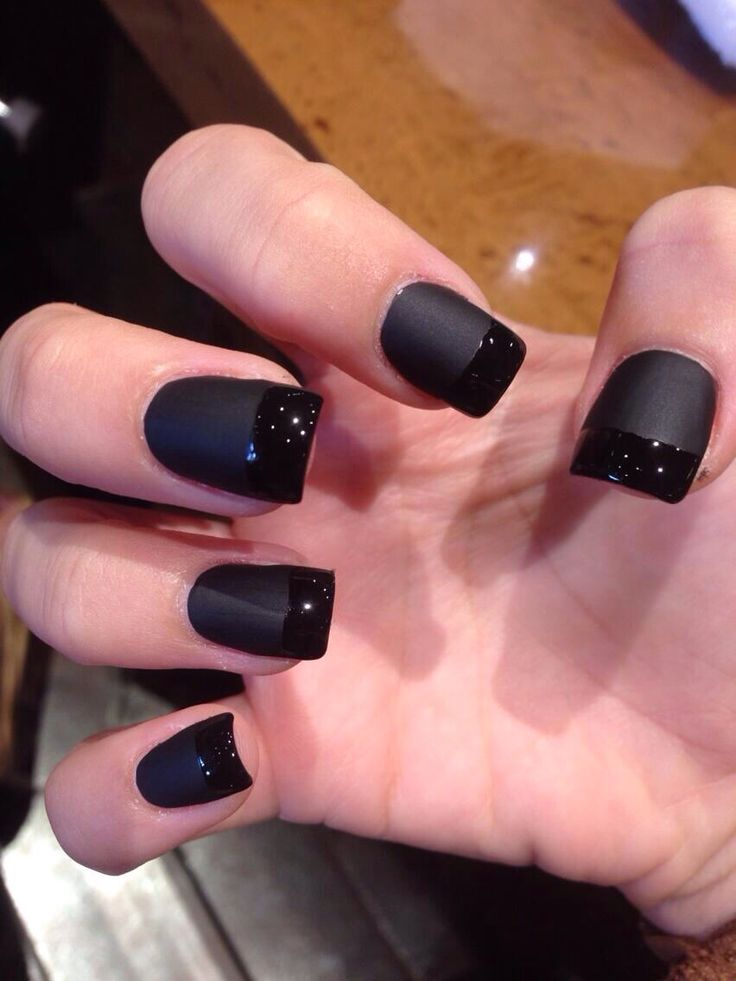 Matte Black Acrylic Nails