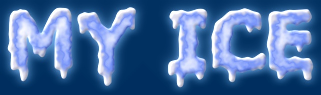 Melting Ice Letters Font