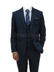 Men's Blue 3 Piece Wedding Suit