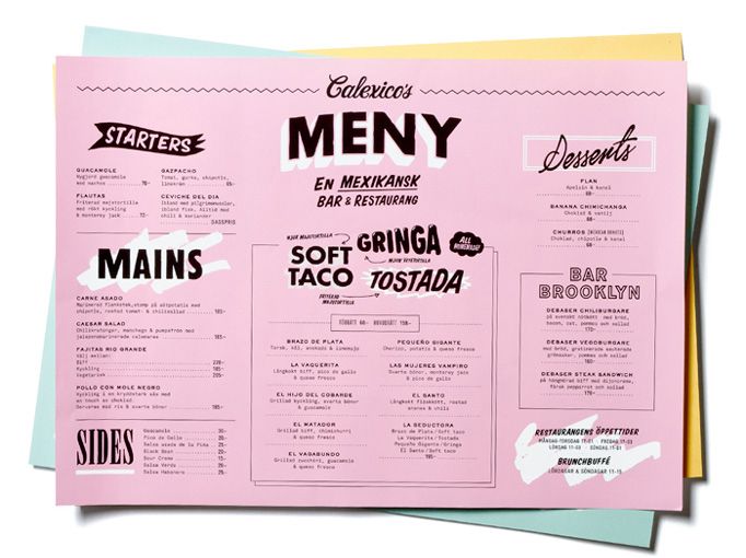 Mexican Menu Design Mexican Menu Design