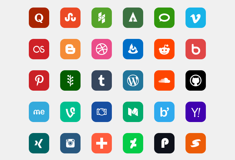 Minimalist Social Media Icons