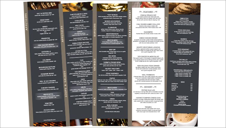 Modern Menu Design