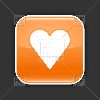 Orange Button Clip Art