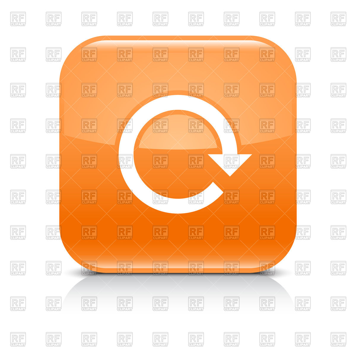 Orange Button Clip Art