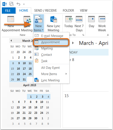 Outlook Calendar Invite in Email