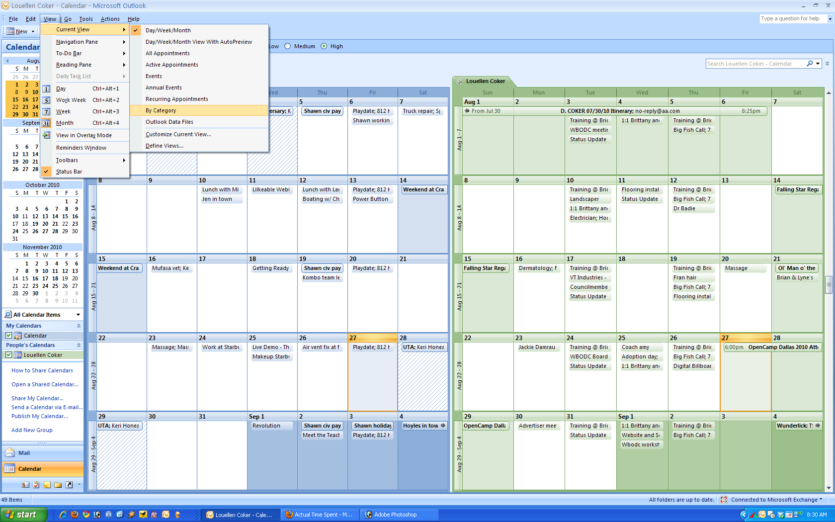 Outlook Calendar Views