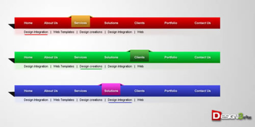 Page Web Menu Design