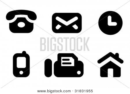 Phone Fax Email Icon Vector