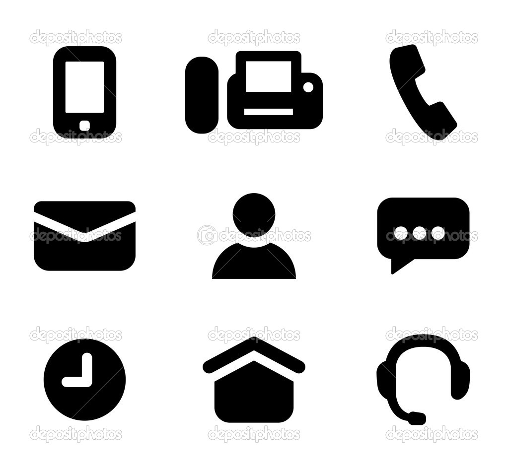 Phone Fax Email Symbols