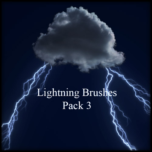 Photoshop Brushes Lightning Bolts