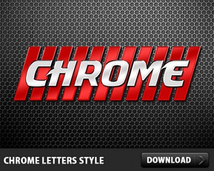 Photoshop Chrome Letters