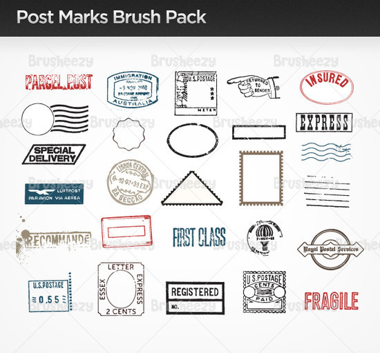 Postage Stamp Brush Photoshop