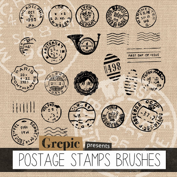 Postage Stamp Brush Photoshop