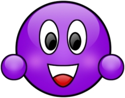 Purple Happy Smiley Face