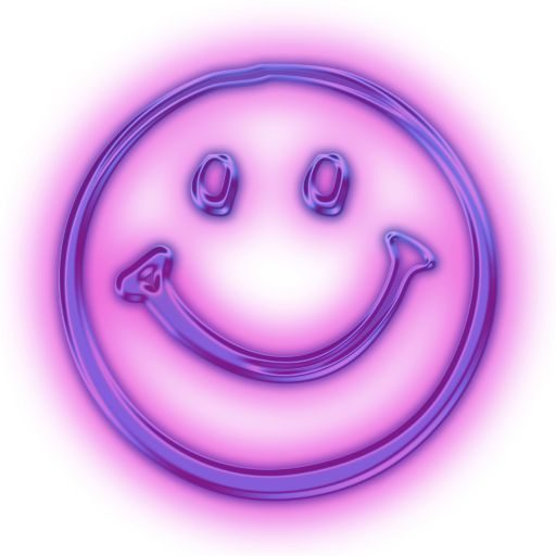 Purple Happy Smiley Face