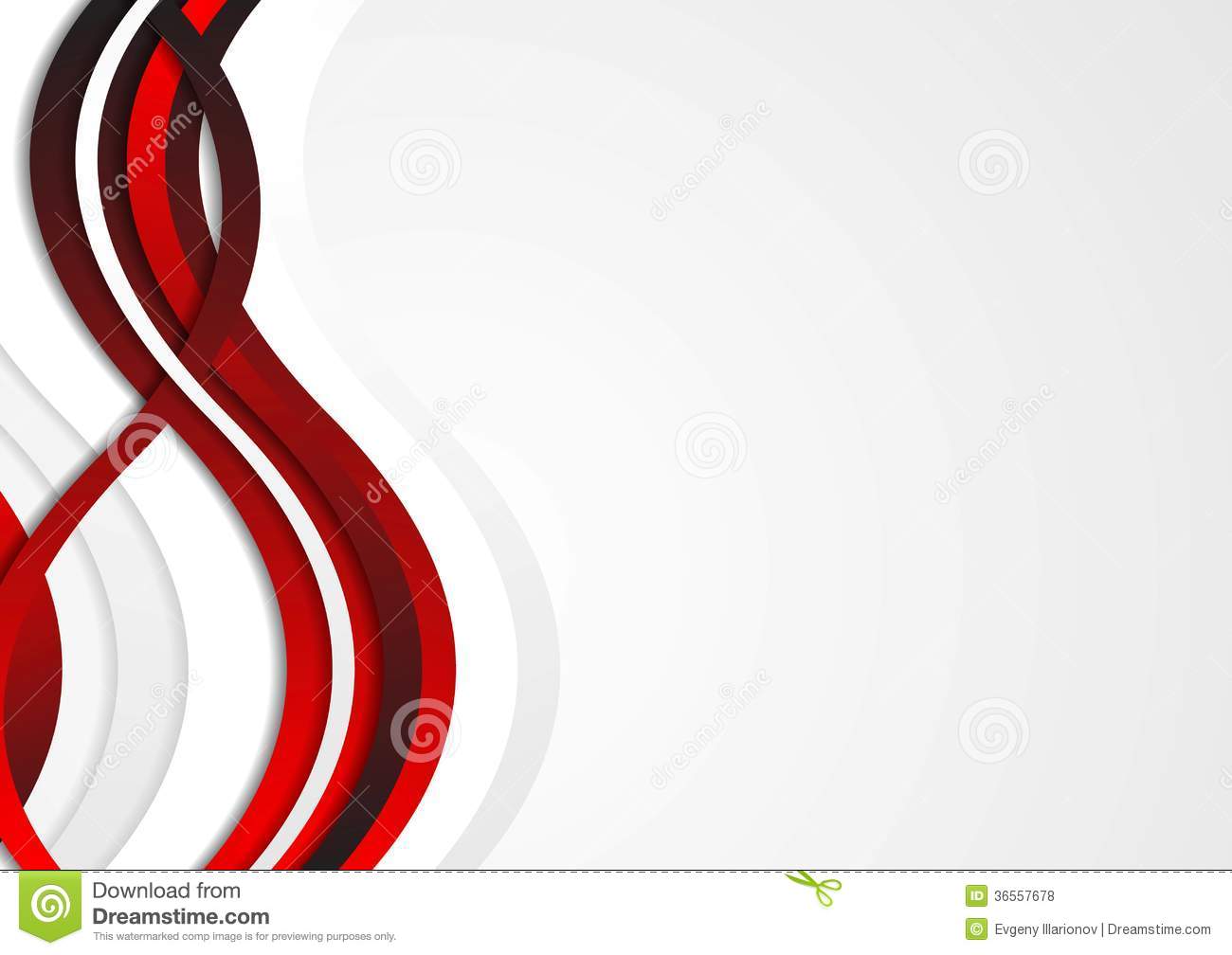 Red Wave Abstract Vector Design